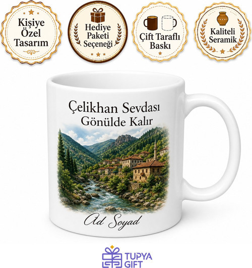 Çelikhan Doğa Güzellikleri Adıyaman Hatırası Kupa Bardak Hediye