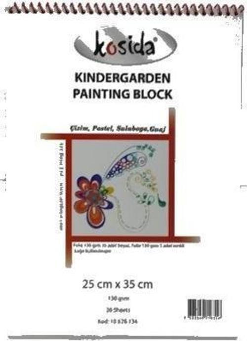 Kosida Kindergarden Block 25x35 130 gr. 15 Beyaz + 5 Renkli  Sayfa