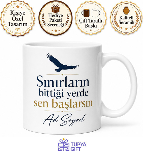 Kendi Doğrularıyla Yaşayan Özgür Ruhlara Sınır Tanımayan Kupa Bardak Hediye