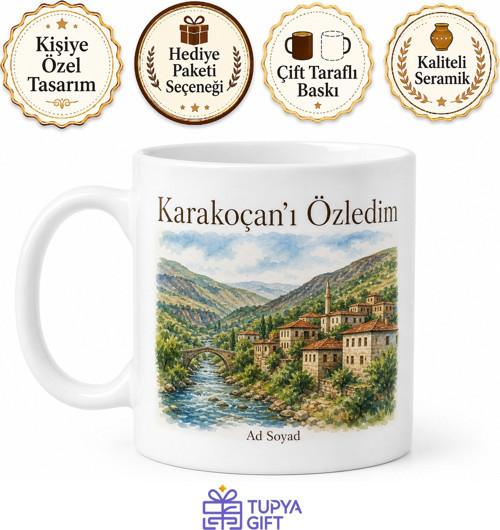 Karakoçan Tarihi Dokusu ve Doğası Elazığ Hatırası Kupa Bardak Hediye
