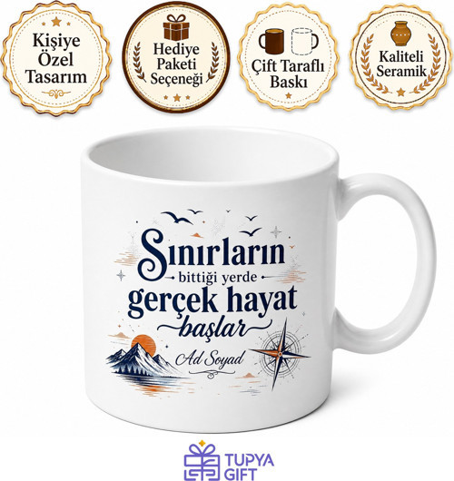 Kendi Doğrularıyla Yaşayan Özgür Ruhlara Sınır Tanımayan Kupa Bardak Hediye