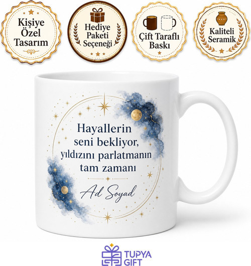 Üniversite Hayali Kuran Gence Geleceğin Yıldızı Kupa Bardak Hediye