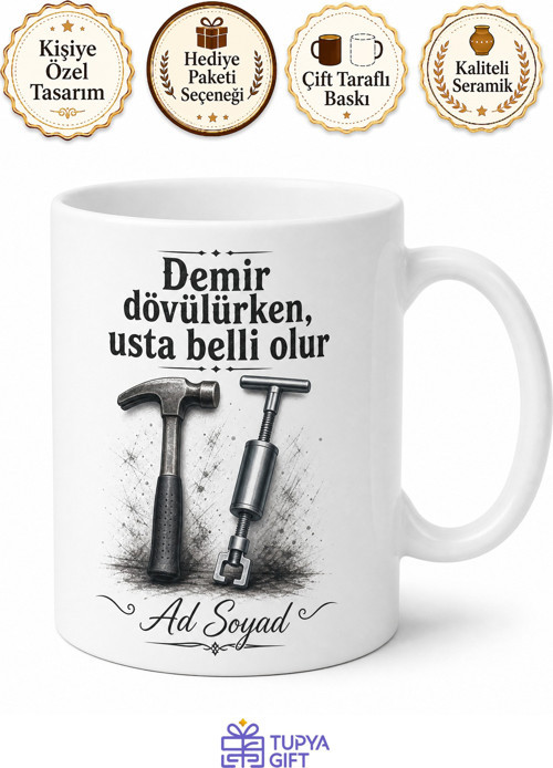 Kaportacıya Hediye Çekiç Göçük Düzeltme Boyasız Tamir Esnaf Çayı Kupa Bardak