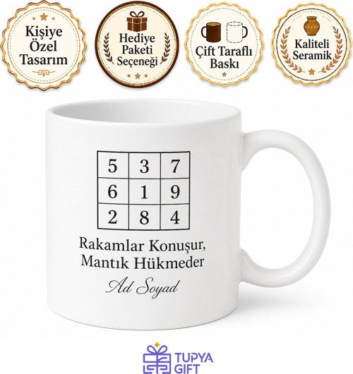 Sudoku Çözenlere Rakamların Efendisi Mantık Kurgusu Kupa Bardak Hediye