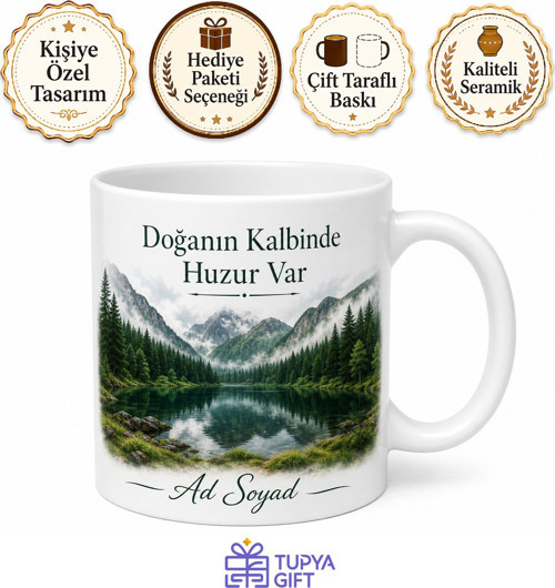 Şözelşat Karagöl Doğası Artvin Hatırası Hediye Kupa Bardak Porselen