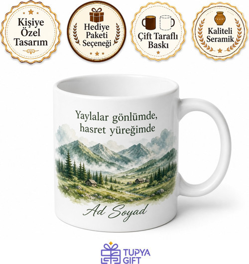 Artvinli Gurbetçiye Yayla Hasreti Kupa Bardak Artvin Hediye