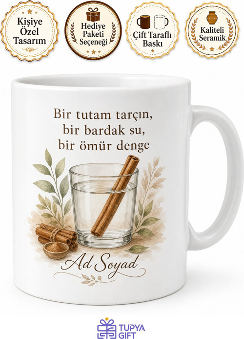 Suya Tarçın Çubuğu Atanlara Kan Şekeri Dengeleyici Fit Kupa Bardak Hediye
