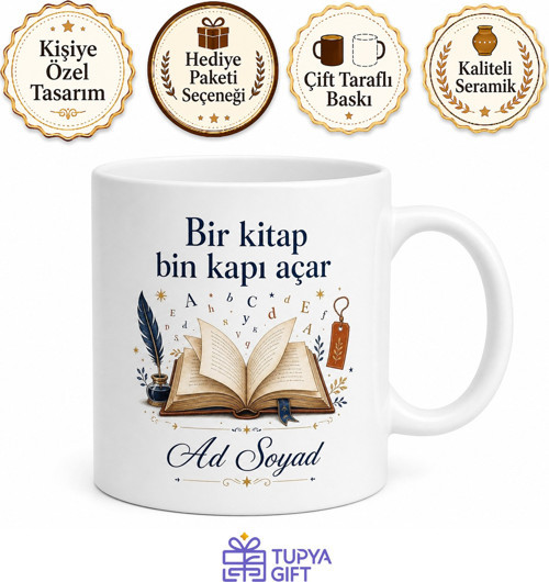 Dünya Kitap Günü Okumadan Duramayanlara Sayfalar Arası Yolculuk Kupa Hediye Bardak