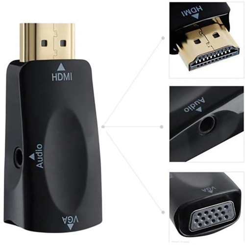 PM-13645 HDMI Erkek to VGA Dişi Audio Girişli Çevirici Aparat