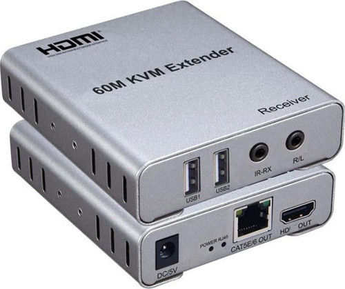 PM-22508 60 Metre KVM HDMI Extender Cat5e/Cat6 Klavye Fare ve Görüntü Uzatıcı Set