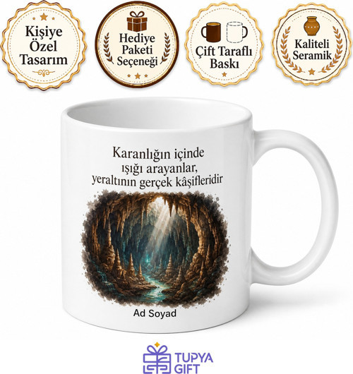 Dünya Mağara Günü Yeraltı Güzelliklerini Keşfedenlere Özel Tasarım Kupa Bardak Hediye