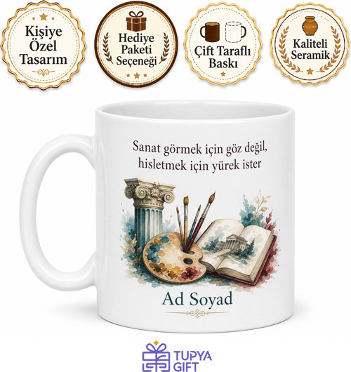 Müze Müze Gezip Sanat Soluyanlara Kültür Elçisi Hediye Kupa Bardak