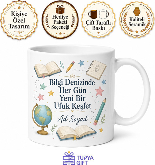 Dünya Okul Gününde Bilgi Yuvasında Büyüyen Öğrencilere Kupa Bardak Hediye