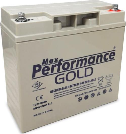 Gold 12V 18.Ah Bakımsız Kuru Akü