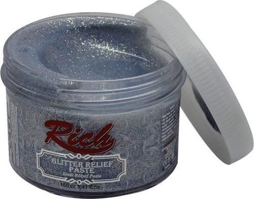 Glitter (Simli) Rölyef Pasta 150 cc. GÜMÜŞ