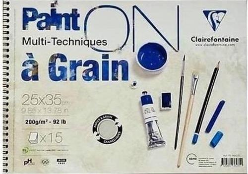 Paint'On Çok Amaçlı Çizim Blok 25x35 cm Resim Defteri 200 gr. 15 Yaprak