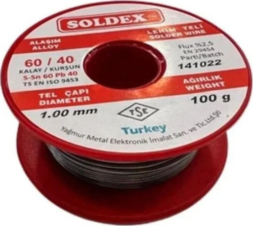 60/40 Lehim Teli 100 Gr 1,00 Mm (sn:60 / Pb:40)