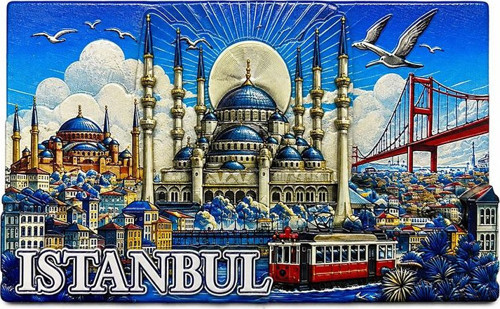 İstanbul Temalı Silikon Buzdolapı Süsü Magnet Alk5379
