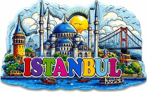 İstanbul Temalı Silikon Buzdolapı Süsü Magnet Alk5374
