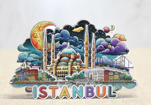 Ahşap İstanbul Temalı Magnet Alk4599