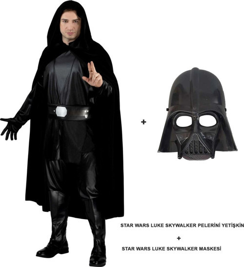 Wars Luke Skywalker Pelerini Yetişkin Ve Maskesi