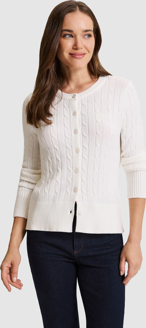 Beyaz Regular Fit Triko Hırka 50331467-VR013