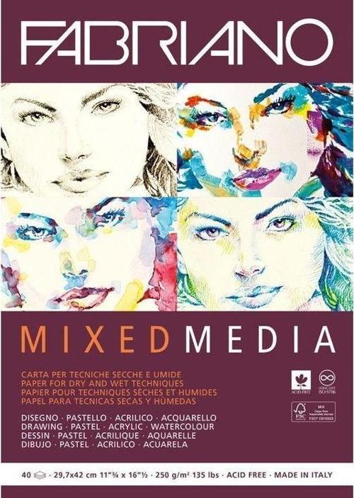 Mixed Media Çok Amaçlı Blok 250 gr. A3 40 yp.