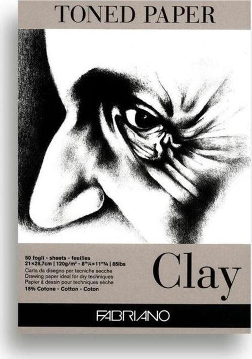 Toned Paper Clay Eskiz ve Çizim Blok 120 gr. A4 50 yp. Kil Rengi