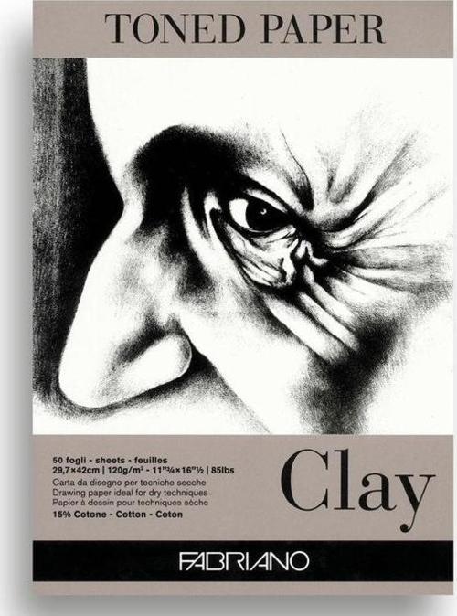 Toned Paper Clay Eskiz ve Çizim Blok 120 gr. A3 50 yp. Kil Rengi