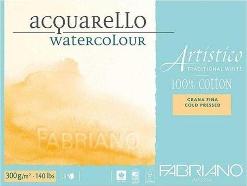 Artistico Traditional White Suluboya Blok 300 gr. 26x36 cm. 20 yp. Soğuk Basım