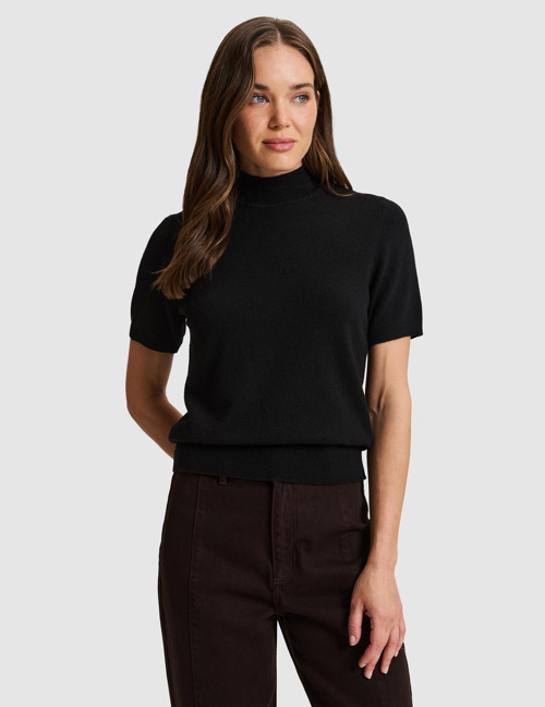 Siyah Yarım Balıkçı Slim Fit Kazak 50331408-VR046