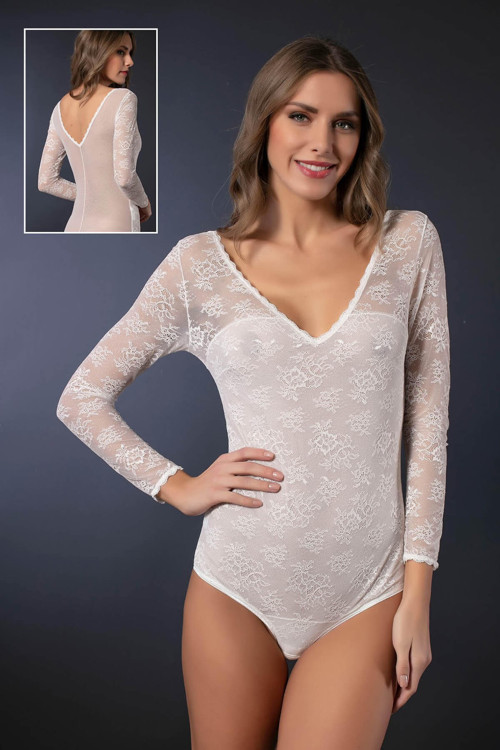 Dantelli Çıtçıtlı Bady