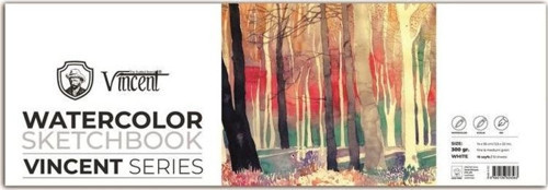 Watercolor Sketchbook White Suluboya Blok 300 gr 14x56 cm 10 Sayfa