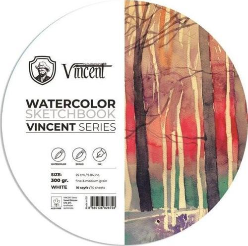 Watercolor Sketchbook White Daire Suluboya Blok 300 gr 25 cm 10 Sayfa