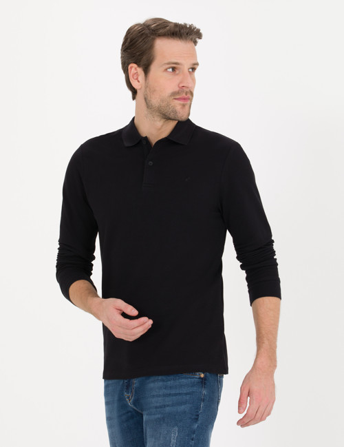 Siyah Slim Fit Basic Sweatshirt 50261102-VR046