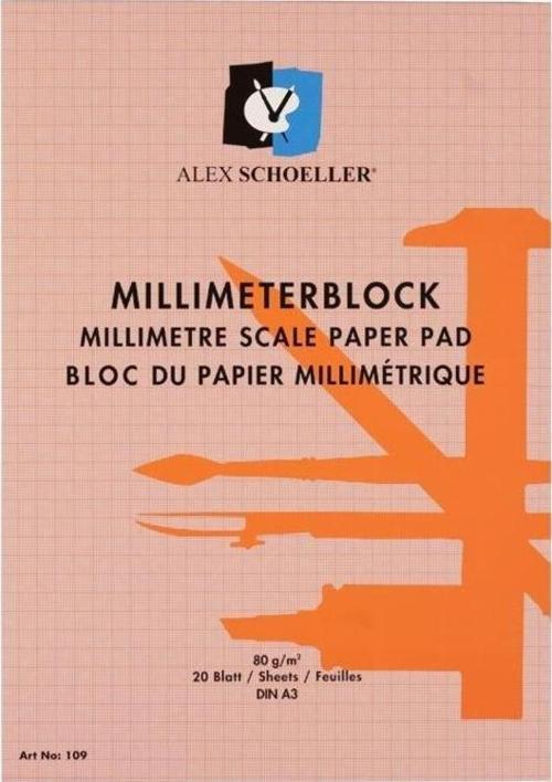 Milimetrik Blok A3 20 Sayfa Kırmızı