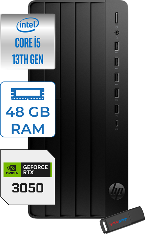 Pro Tower 290 G9 Intel® Core™ I5-13500 48GB 4tb SSD 6GB/RTX3050 Freedos Mini Tower Masaüstü Bilgisayar 623Y0ET23F20+ZETTAUSBBELLEK