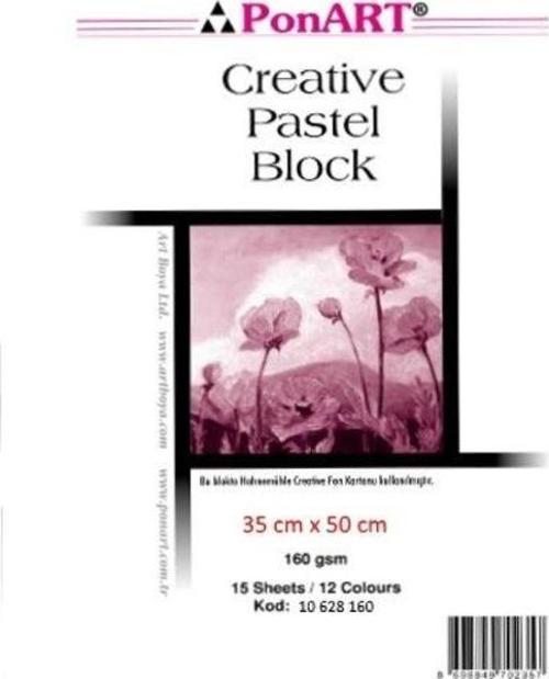Creative Pastel Blok Spralli 35x50 cm. Karışık Renkli 15 Yaprak