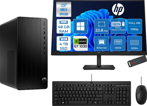 Pro Tower 290 G9 Intel® Core™ I5-13500 48GB 4tb SSD 4GB/GT1030 WIN11PRO +23.8" 100Hz Mon. Mini Tower Masaüstü Bilgisayar M623Y0ET21P20+ZETTAUSBBELLEK