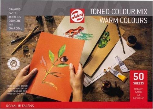 Toned Colour Mix WARM Çok Amaçlı Sanatsal Blok 180 gr A4 50 yp