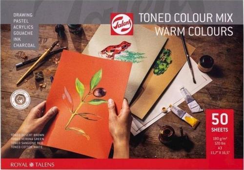 Toned Colour Mix WARM Çok Amaçlı Sanatsal Blok 180 gr A3 50 yp