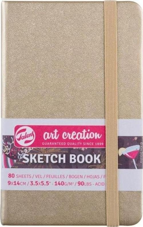 Art Creation Sketchbook Sert Kapak Eskiz Defteri 140 gr 9x14 cm 80 yp GOLD
