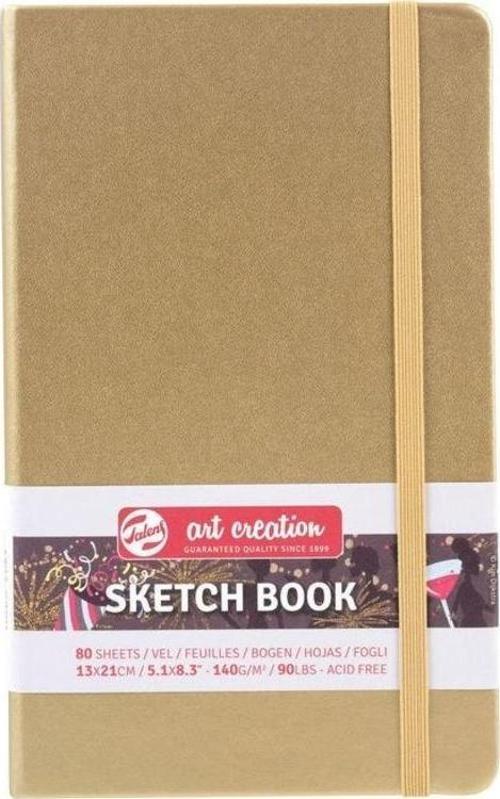 Art Creation Sketchbook Sert Kapak Eskiz Defteri 140 gr 13x21 cm 80 yp GOLD