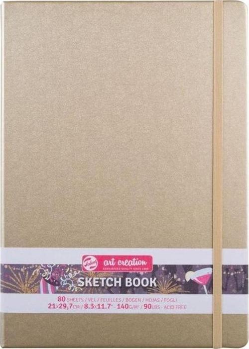 Art Creation Sketchbook Sert Kapak Eskiz Defteri 140 gr 21x29,7 cm 80 yp GOLD