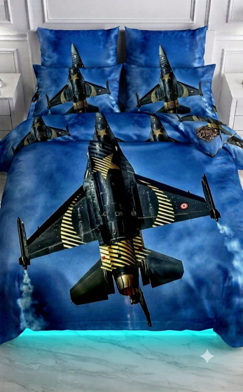 160X240 CM GENÇ ERKEK ÇOCUK NEVRESİM TAKIMI ORGANİK PAMUK Saten Luxury Premium Marka DELUXE RANFORCE KUMAŞ SOLMAZ LEKE TUTMAZ UHD CANLI SOLO TÜRK F16 UÇAK GÖSTERİ EKİP