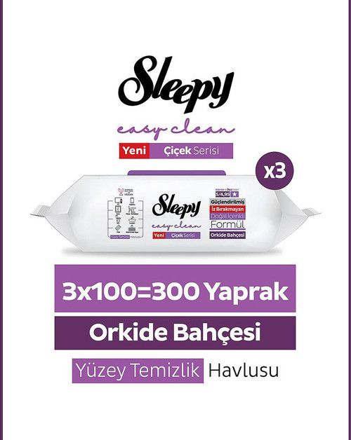 Yüzey Temizlik Havlusu 100 lü Orkide Bahçesi 3 lü