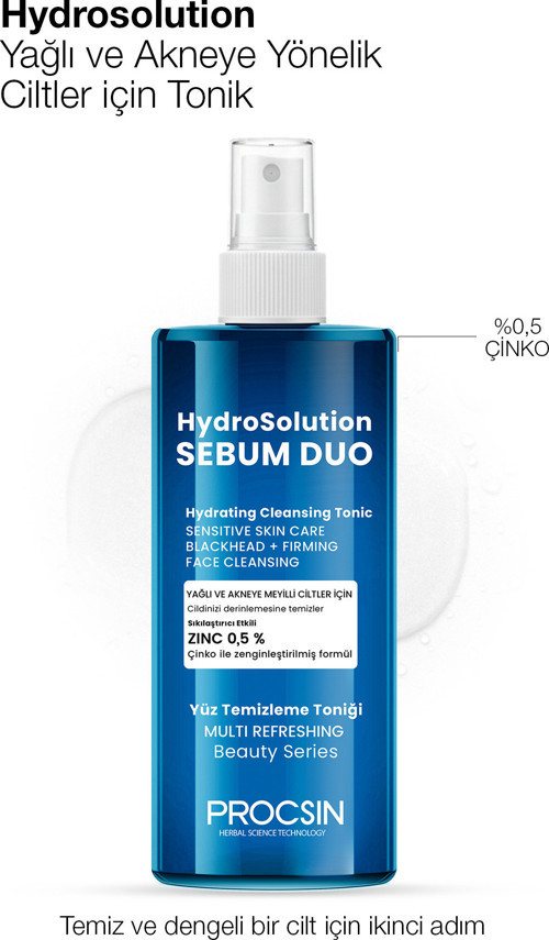 Hydrosolution Yağlı Ve Akneye Yönelik Ciltler Için Tonik 200 Ml