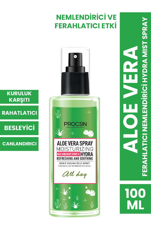 Aloevera Ferahlatıcı Nemlendirici Hydra Mist Spray 100 Ml