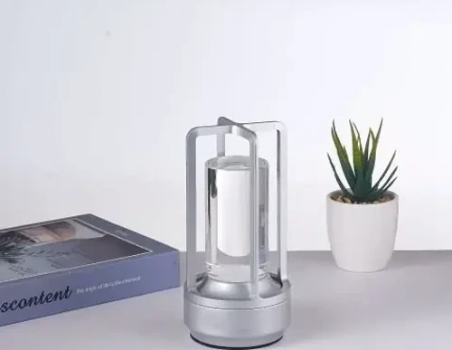 Şarjlı Masa Lambası Gümüş Renk