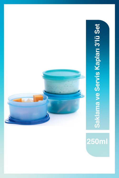 Gıda Saklama Ve Servis Kapları 3'Lü Set 250 Ml Su Geçirmez